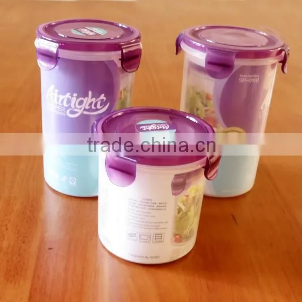 750ml cylindrical food storage container with airtight lid
