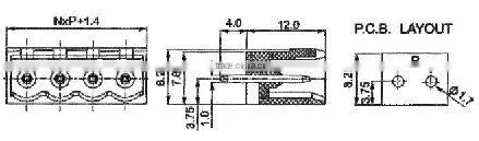 Terminal Block Plug XS2EHDF 7.62mm 300V 15A with UL CE SGS CQC Certification