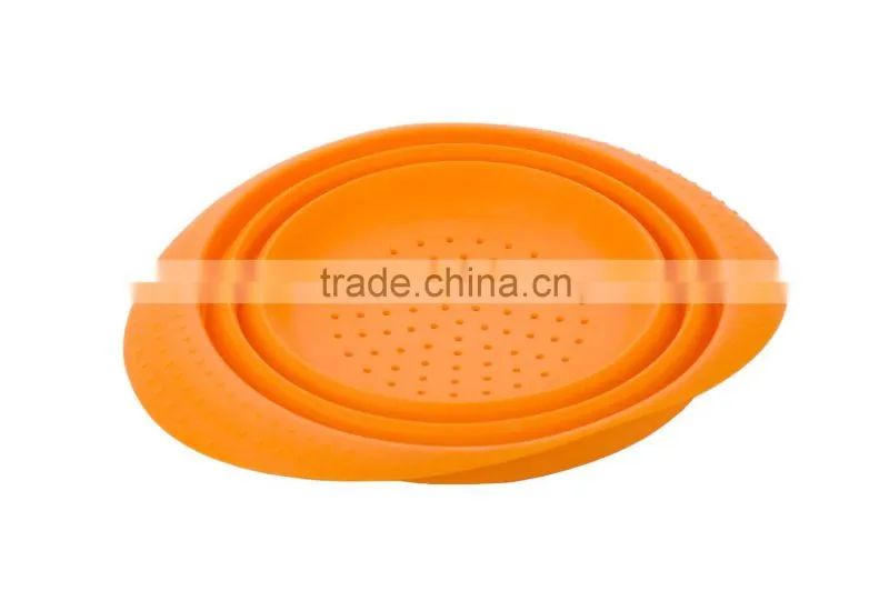 Eco-friendly High Quality Folding Food Silicone Strainer