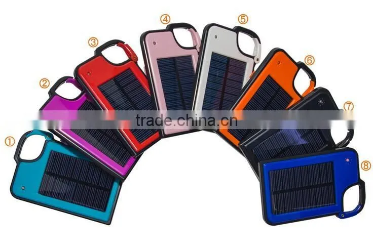 Solar Mobile Charger with Keychain and solar panel