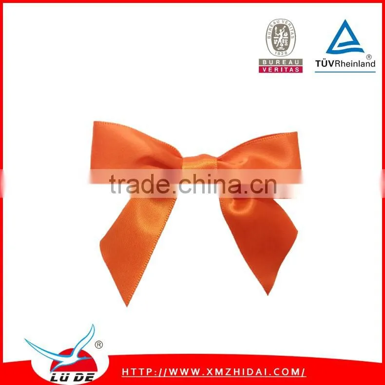 High-end Flat Satin Ribbon Bow With Wire Twist Tie For Decoration