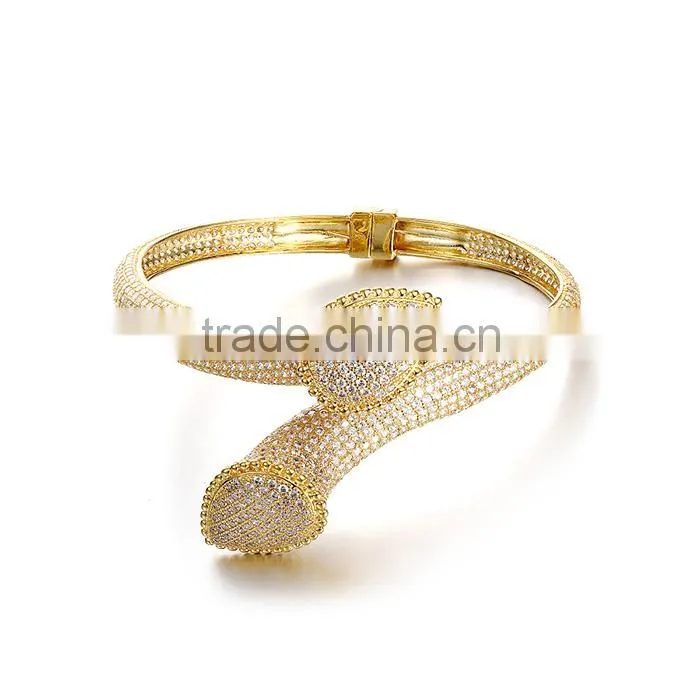 New Design 925 Sterling Silver Gold Plated Bangle SBG024Y