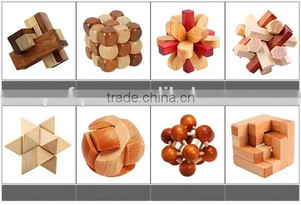 Chinese Traditional Wooden Educational Kongming Lock Burr Puzzle Toy