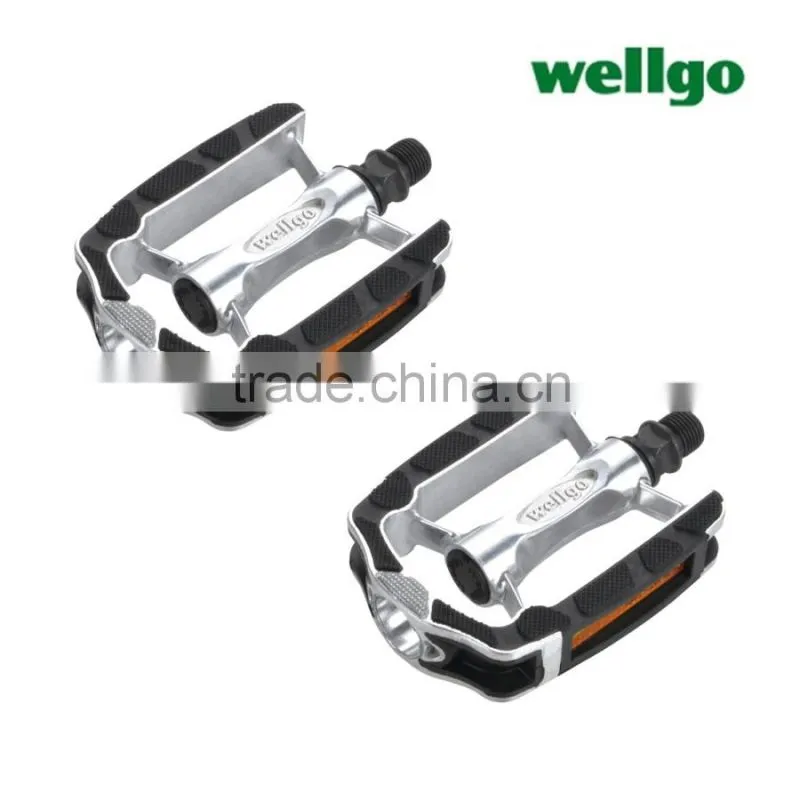 Taiwan made Wellgo skidproof alloy/silver city cruiser pedals