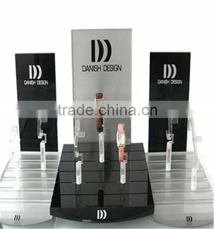 high quality imported clear countertop acrylic watch display