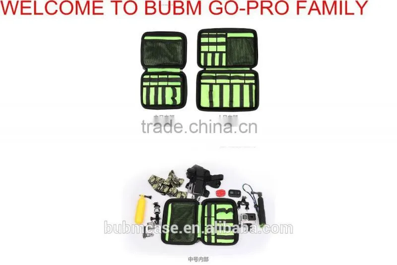 BUBM waterproof Outdoor Shockproof collection EVA Bag For Go pro Accessories case