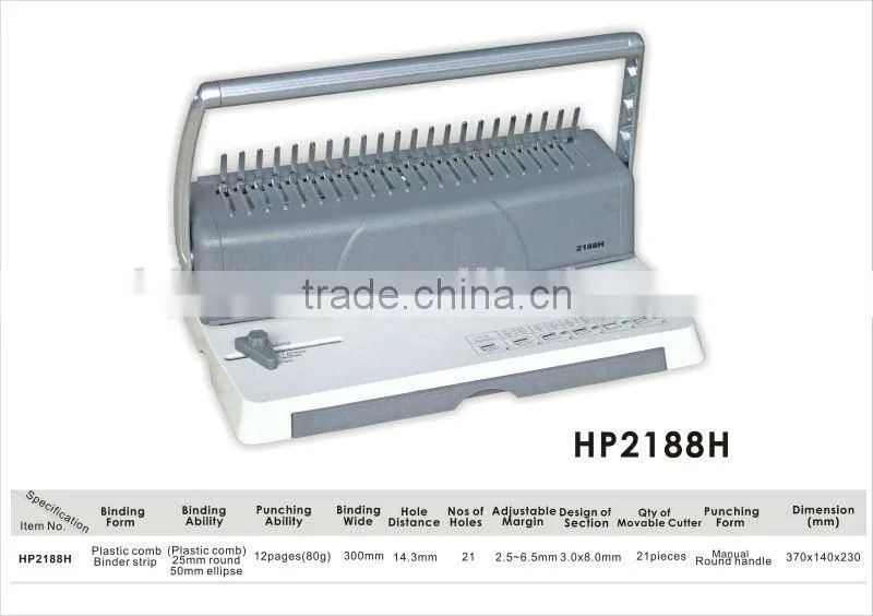 Plastic Comb book binding machine