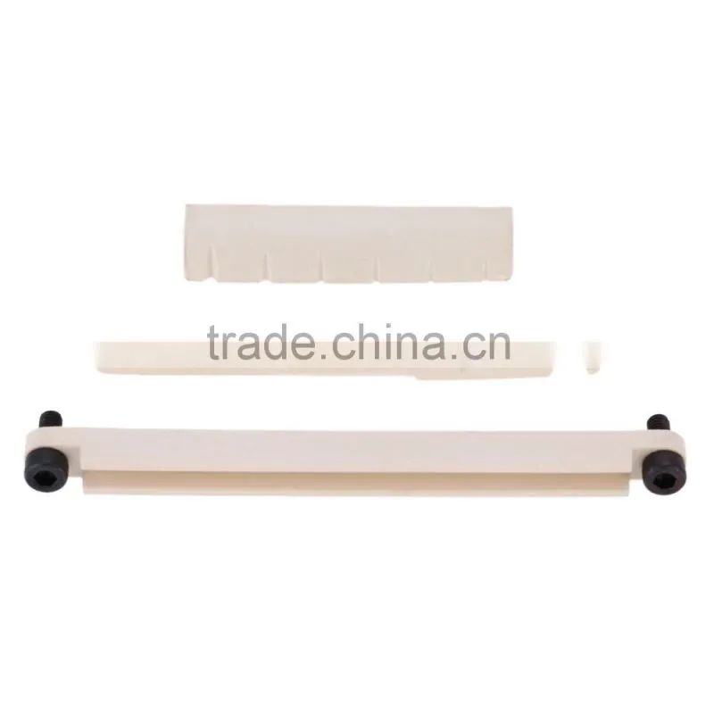 Adjustable Lifting Acoustic Guitar Brigde Saddle Upper Lower Nut Set