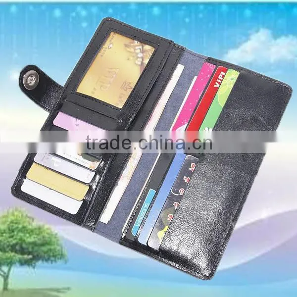 2015 new arrival and latest design ladies leather clutch purse with many colors choosing