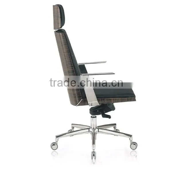2015 NEW wood style chair furniture office wooden high back chair with swivel lifting function
