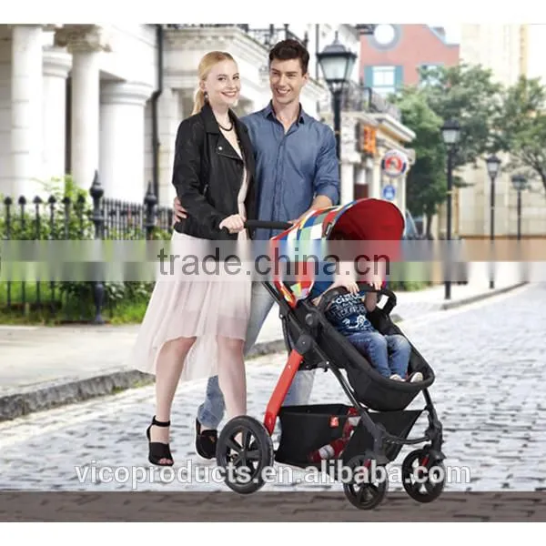 EN1888 good aluminum frame 2 in 1 baby stroller
