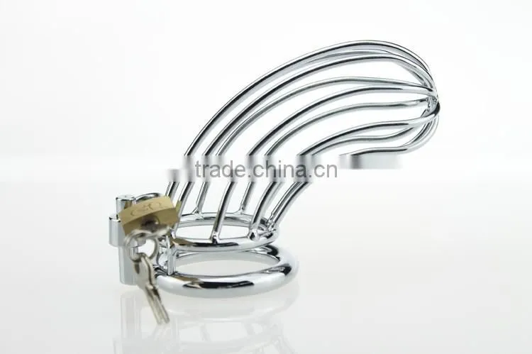 Girls Lock The Steel Anal Lock Penis Ring Sex Toy Chastity Cock Cage