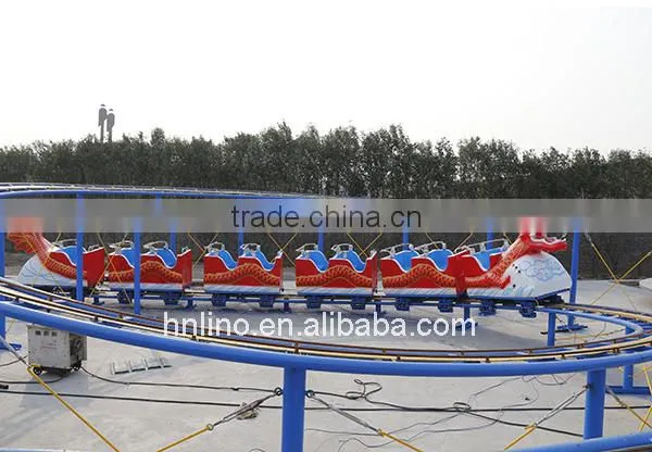 Amusement park children electric train toy ride slide dragon train/roller coaster for sale