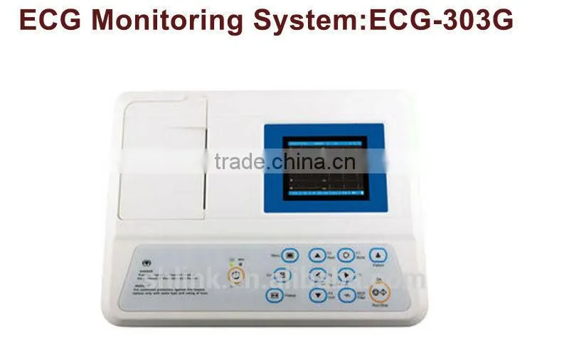 3 channel ECG Monitoring system automatic ECG Monitor ECG-303G