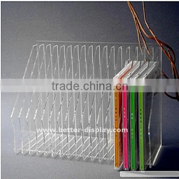 clear acrylic plastic A6 brochure holder with 4 pockets