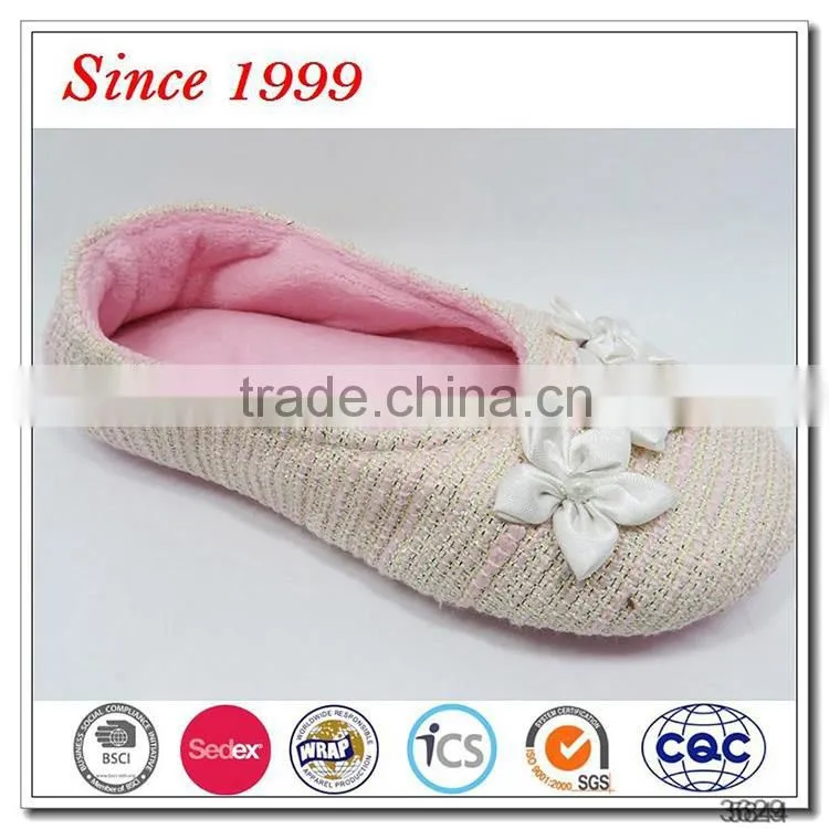 fancy custom made girls flat slippers