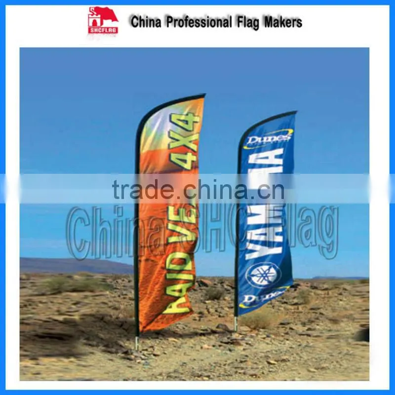 Hot sell custom decorative feather flag free standing with poles for sale