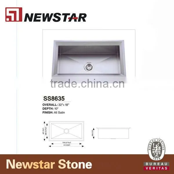 Newstar free standing stainless steel sink