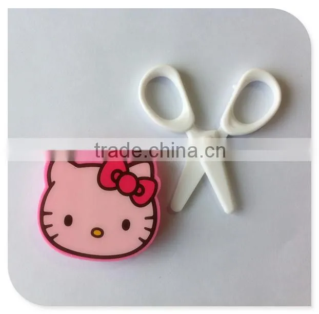 2015 best promotion gifts- small size cartoon plastic scissor set