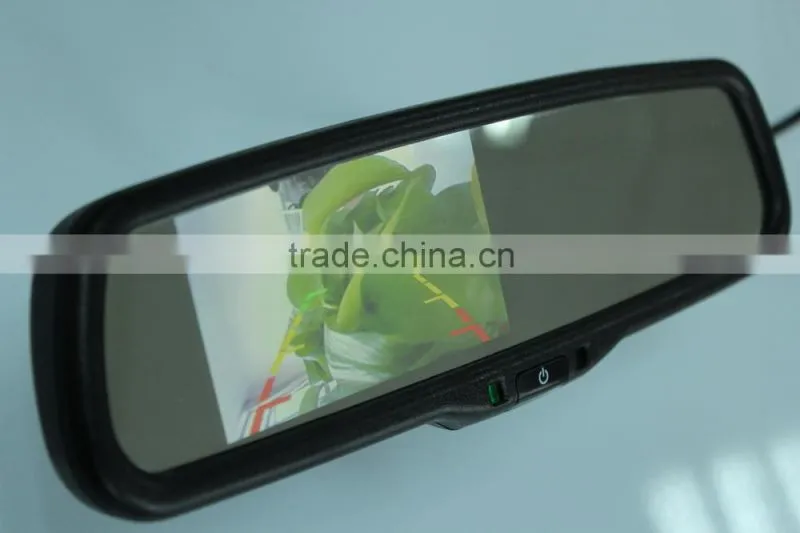 HOT SALE!!!4.3inch monitor compass/temperature auto rearview mirror back up camera in rear view mirror