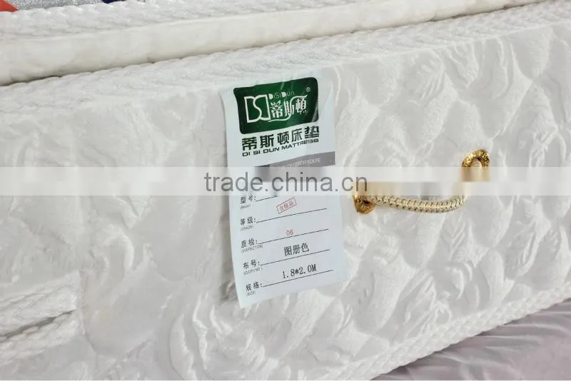 2014 pillow top natural palm fibre fabric bed mattress DS-819#