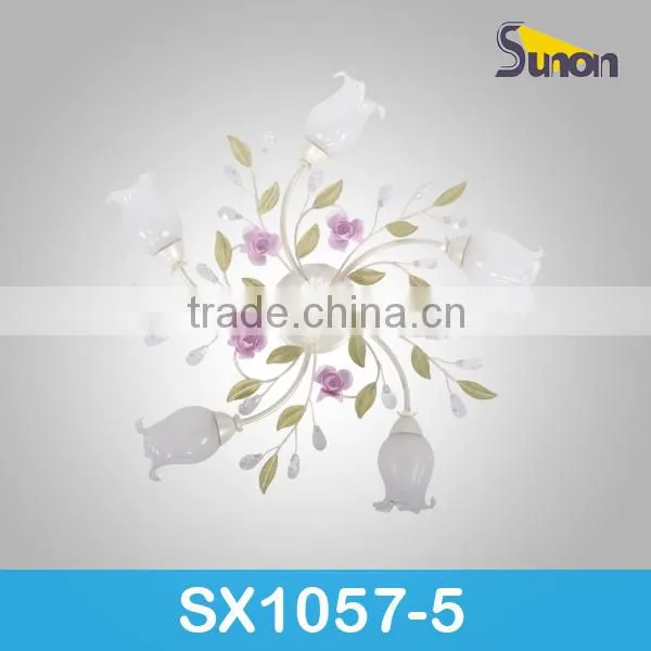 Sunonlighting wroughtiron modern flowers chandelier