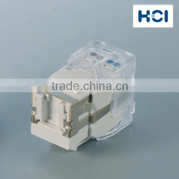 Network Solution Cat 6 UL 180 Degree Shielded 8P8C Modular Keystone Jacks