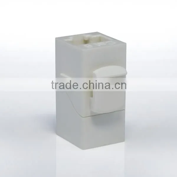 Taiwan Manufacturer RJ45 Cat5e 180 Degree Unshielded UTP Straight Keystone Coupler