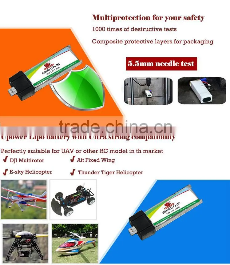 500mah lithium polymer battery for x5c-1