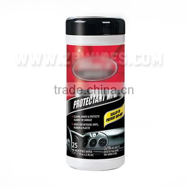 Non Alcohol Car Protectant Wipes Canister Packing