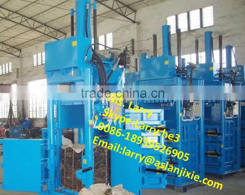 pet bottle baling machine/cardboard baling press machine/waste paper baling machine