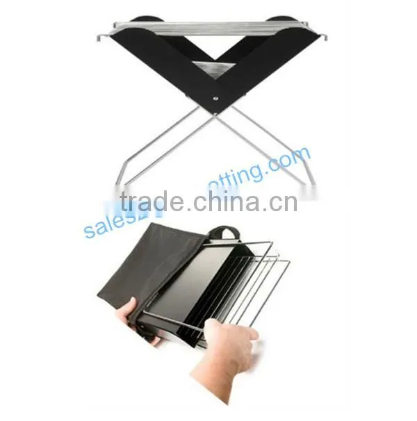 Portable X-Shape Foldable BBQ oven with customized printing logo or laser engraving logo Outdoor BBQ Grill