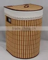 Chinese bamboo weave basket with lid