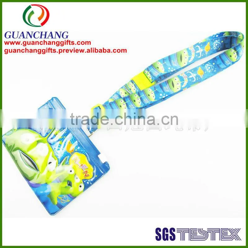 custom plastic name card yoyo holder lanyard rope