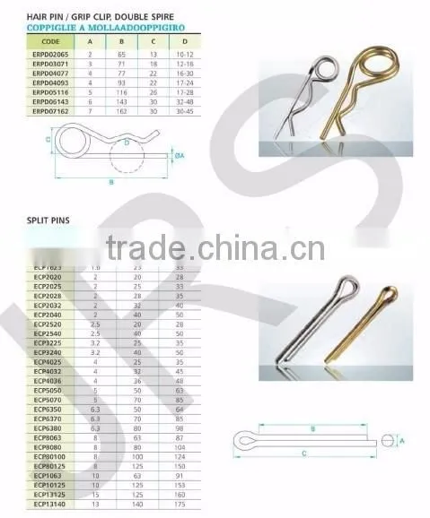 Safety lock pin R pin single loop r pins