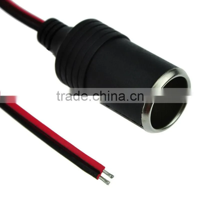 12V Female Car Cigar Cigarette Lighter Plug Connector Cable