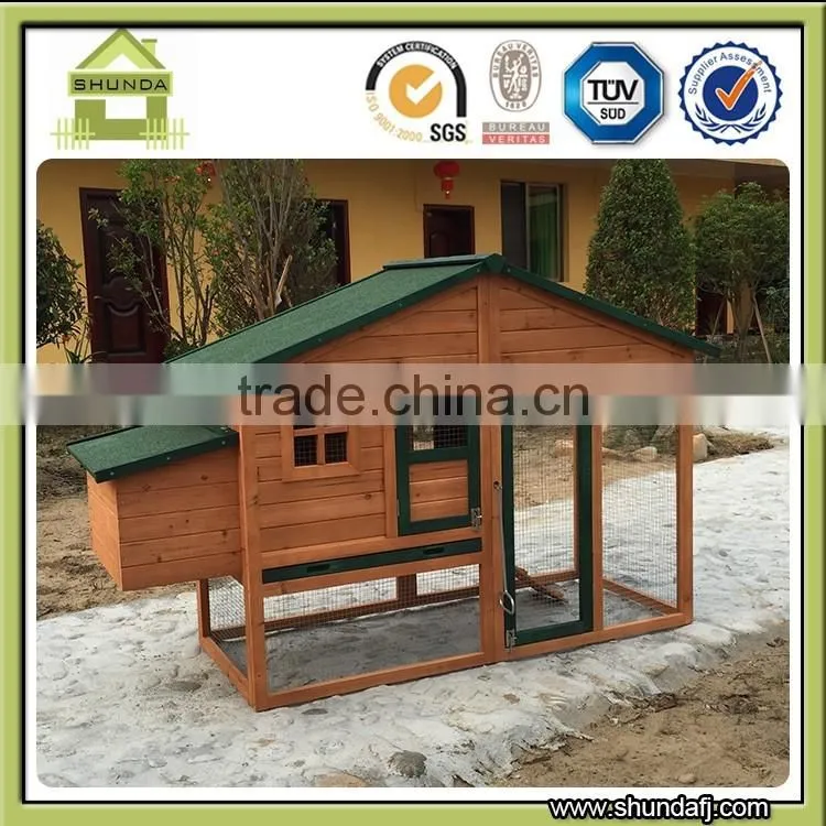 SDC014 Wood Chicken Coop Hutch Poultry Backyard Nesting Cage