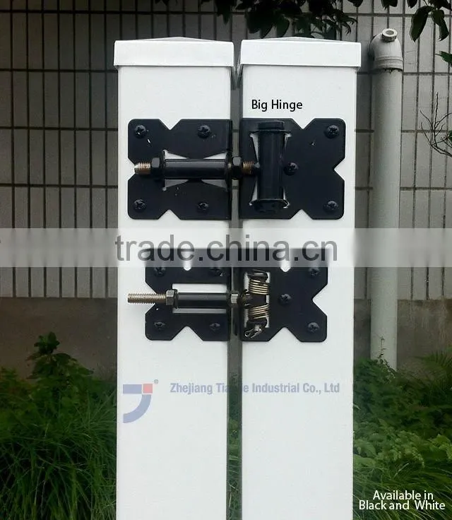 White and Black PVC Fence Hinges
