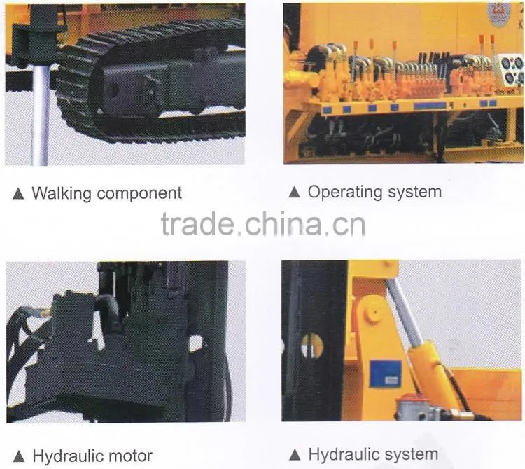 KW400 250m depth 110 ~ 273mm diameter crawler mounted multifunctional geothermal water well drilling rig