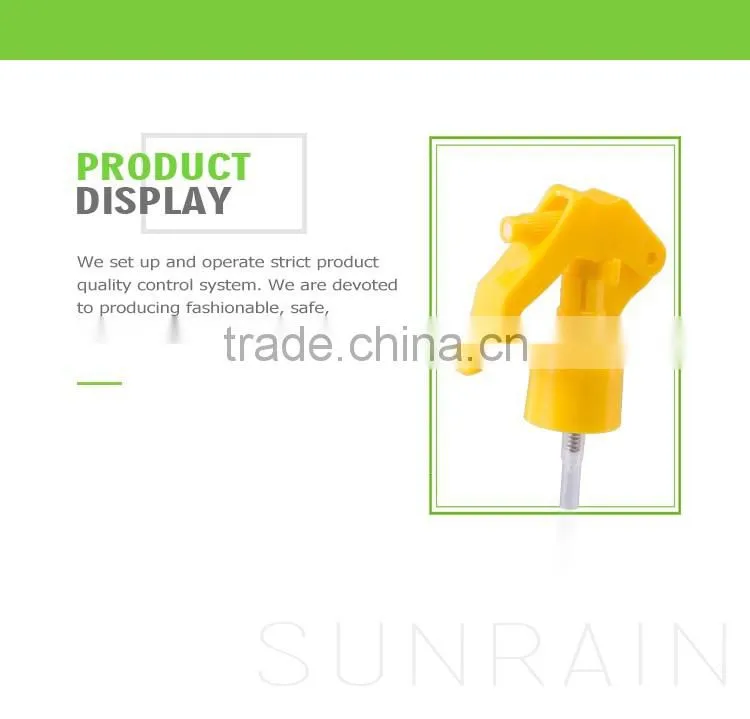 2016 hot sale high quality new upside down 24/410 plastic green trigger sprayer