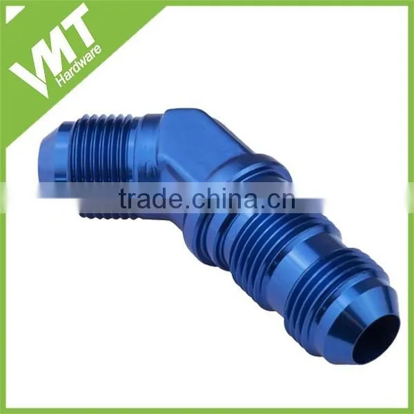 Anodized Black 45 Degree -8 AN Bulkhead Union Fitting Adapter