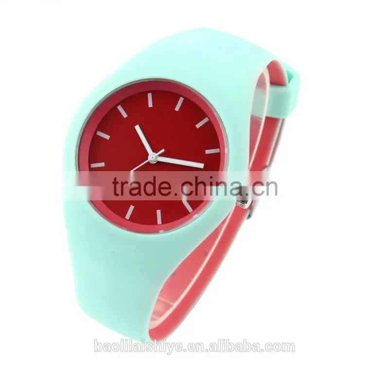 2017 New Style 5ATM waterproof silicone chain bracelet watch