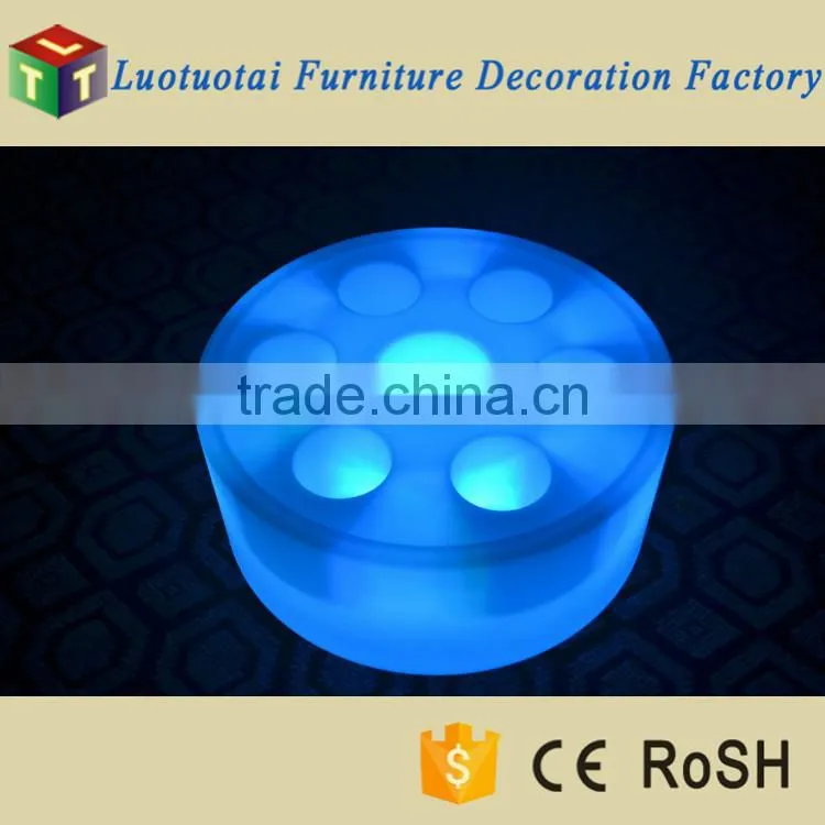 2015 hot sale cheap floating led plastic wine tray with hole for swimming pool