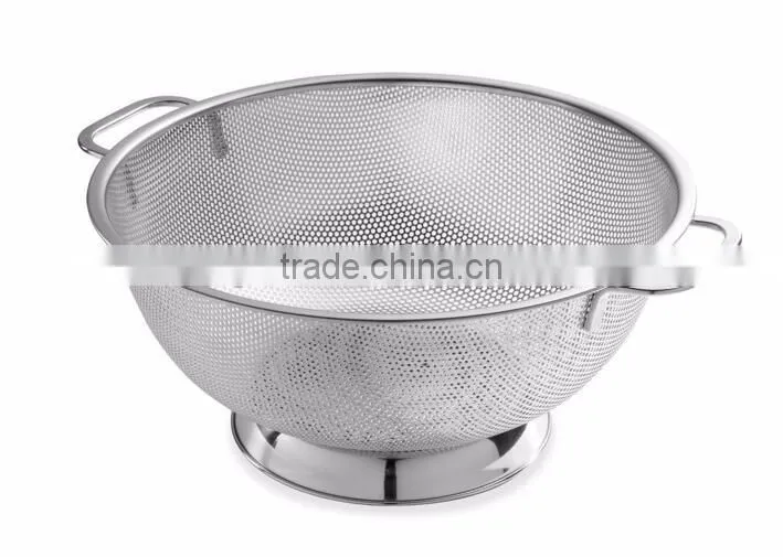 Hot Sale Green Powder Coated Kitchen Food Metal Colander