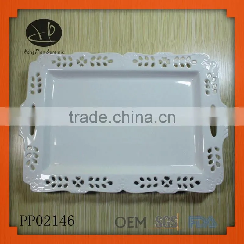 type event charger plate,square plate,Plain White Pocelain Square Shape Dessert