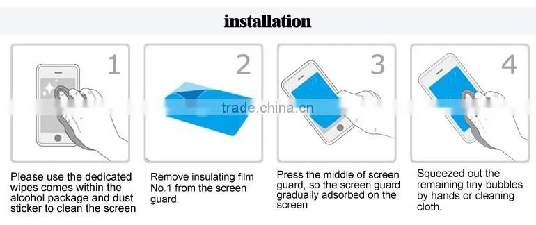 Toughened protective premium tempered glass screen protector guard film for iphone 5, toughened glass film