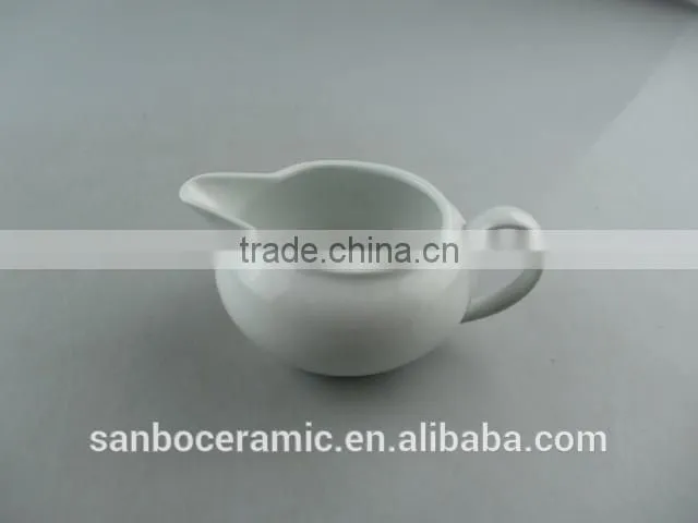 Stock wholesale cheap high white ceramic milk jug