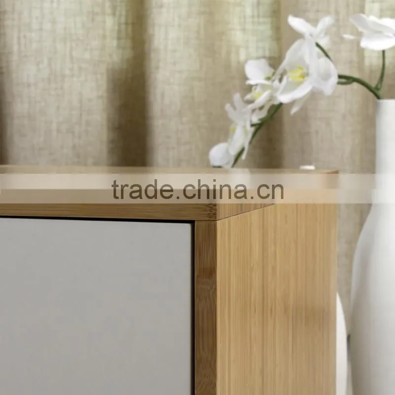 Practical natural bamboo storage cabinet for kitchen corner design