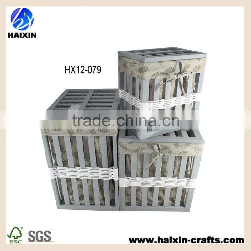 Wooden storage crate box