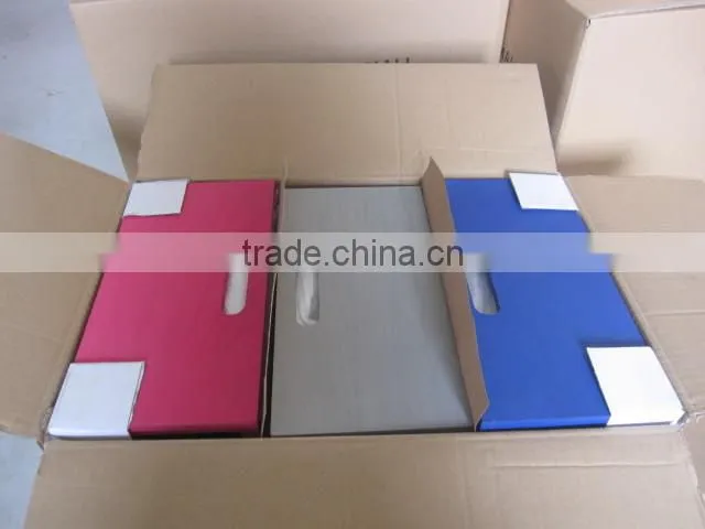 colorful wooden boxes with black board